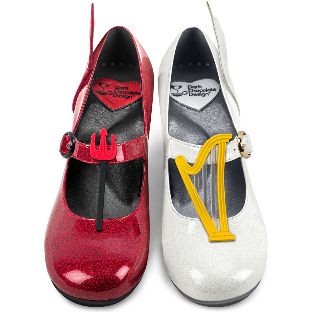 Chocolaticas® Mid Heels Angel & Demon Mary Jane Pump