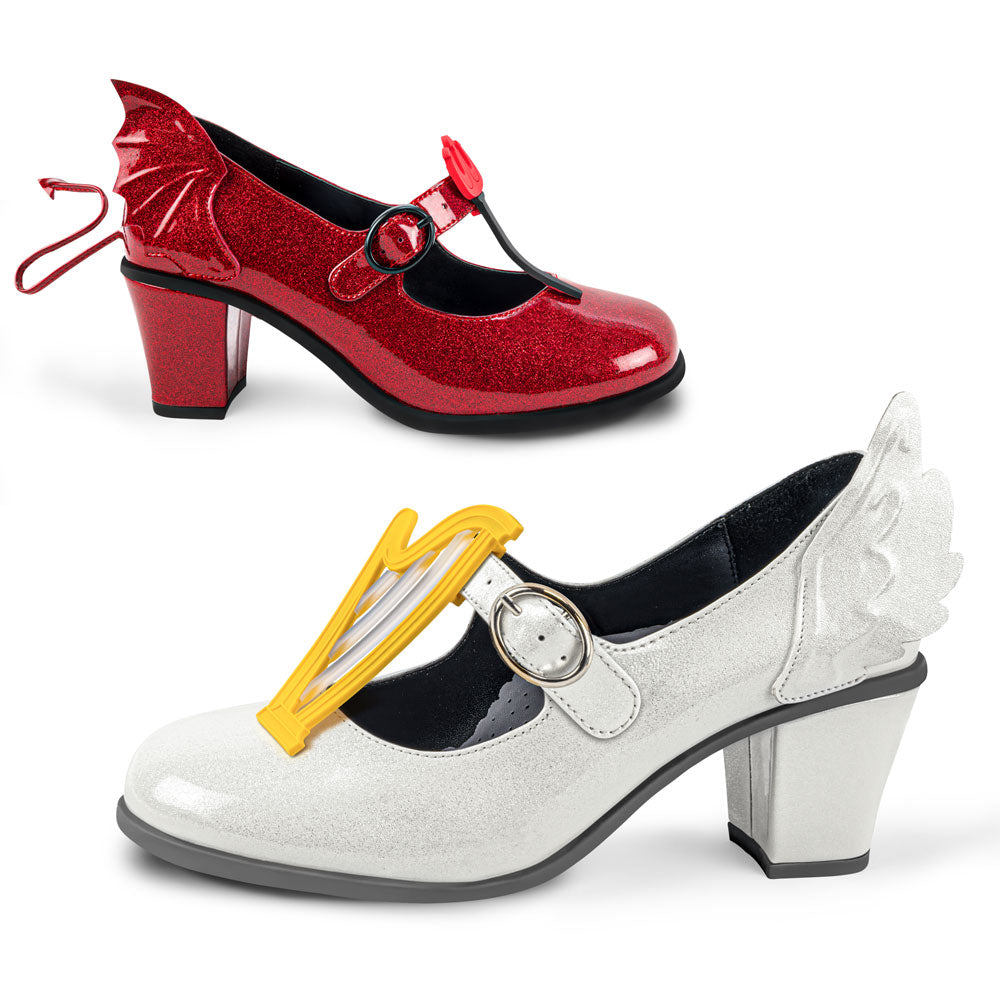Chocolaticas® Mid Heels Angel & Demon Mary Jane Pump