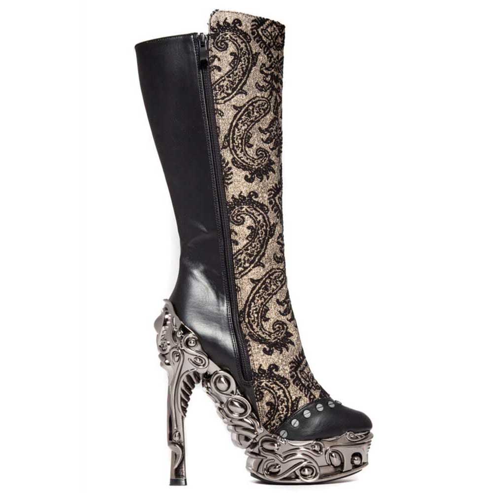 Hades ARIANNA Victorian Steampunk Knee High Boots