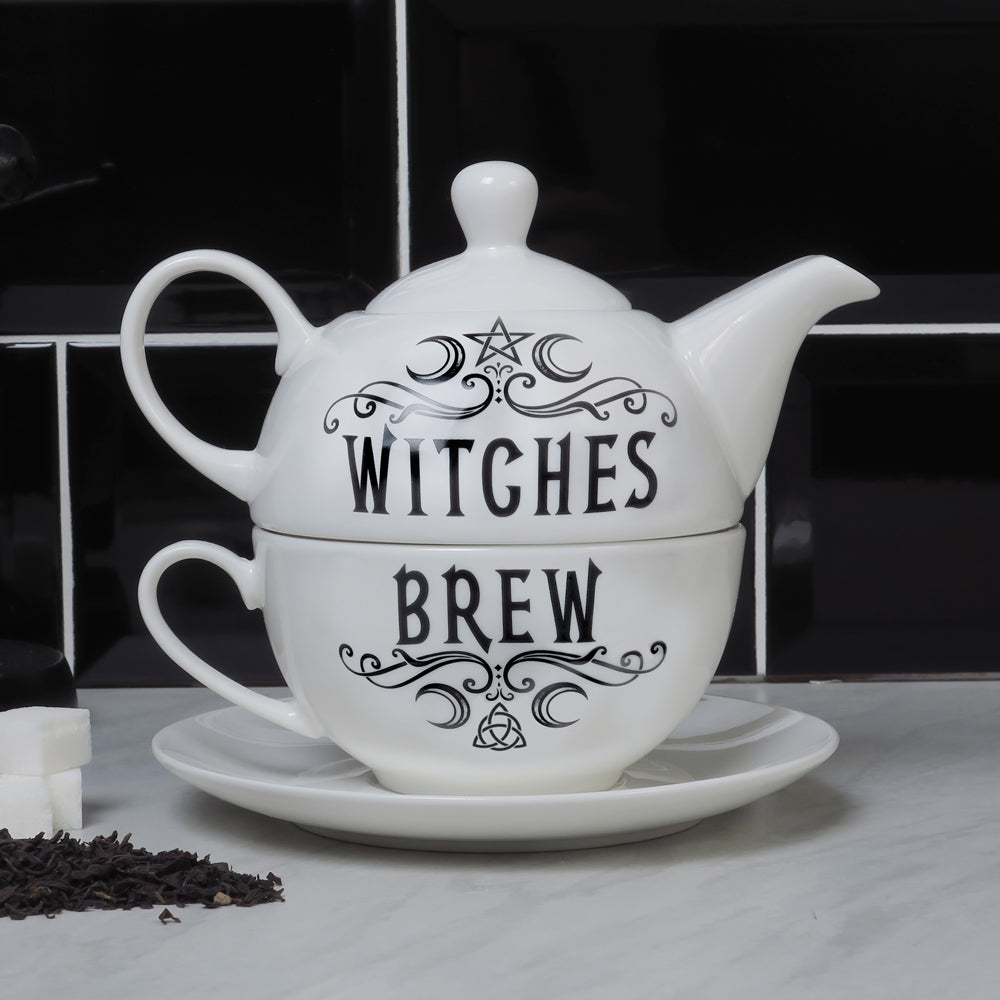 Alchemy Gothic Tea For One Set Witches Brew ATS3