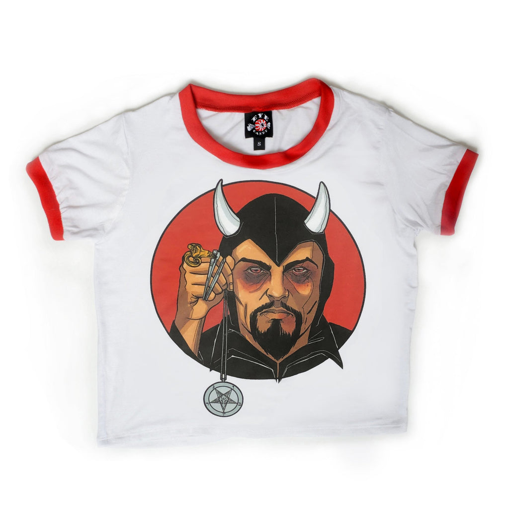 Vera's Eyecandy Anton LaVey Ringer Tee