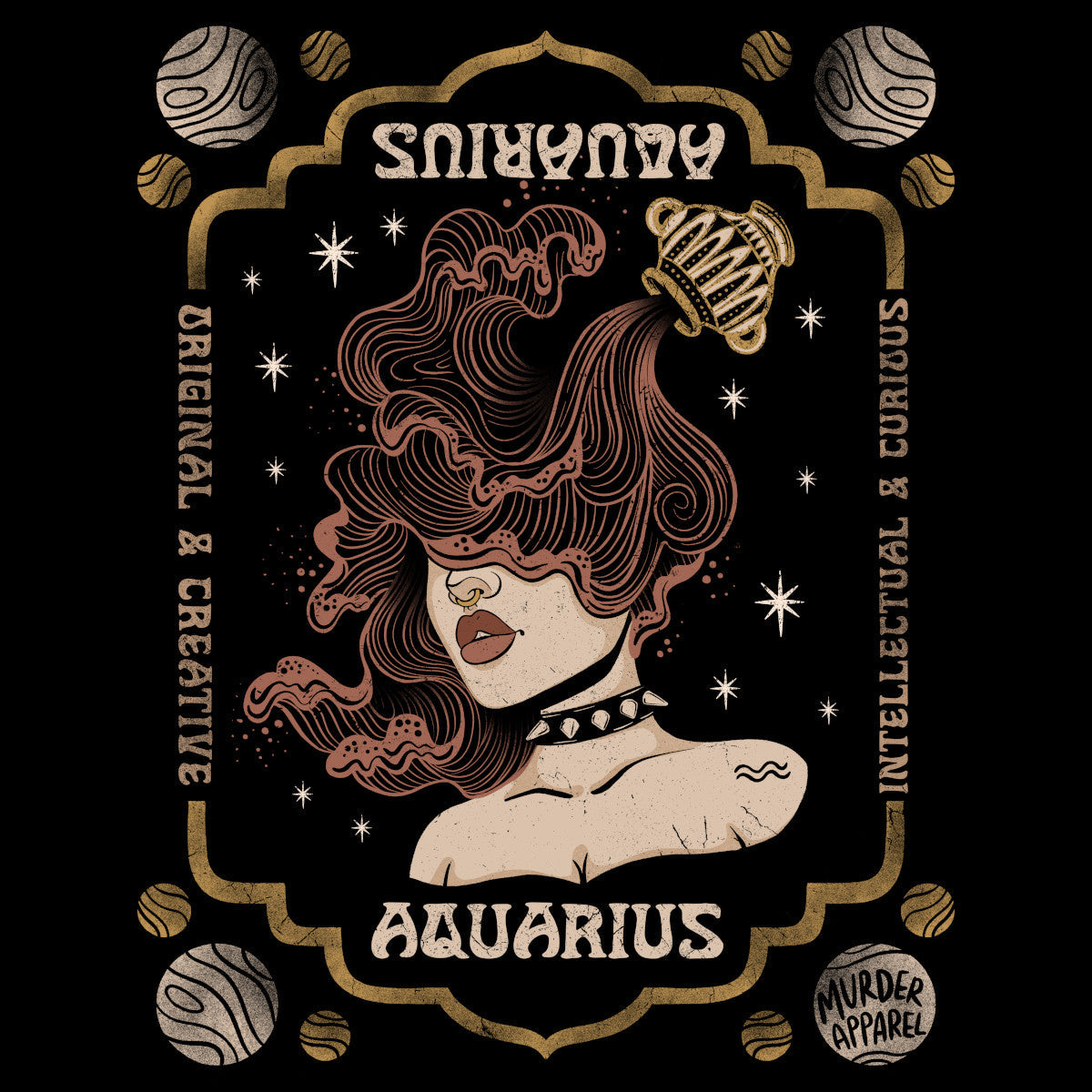 Murder Apparel Aquarius Zodiac T-shirt