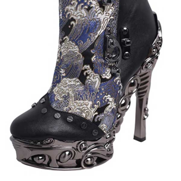 Hades ARIANNA Wave of Kanagawa Steampunk Knee High Boots
