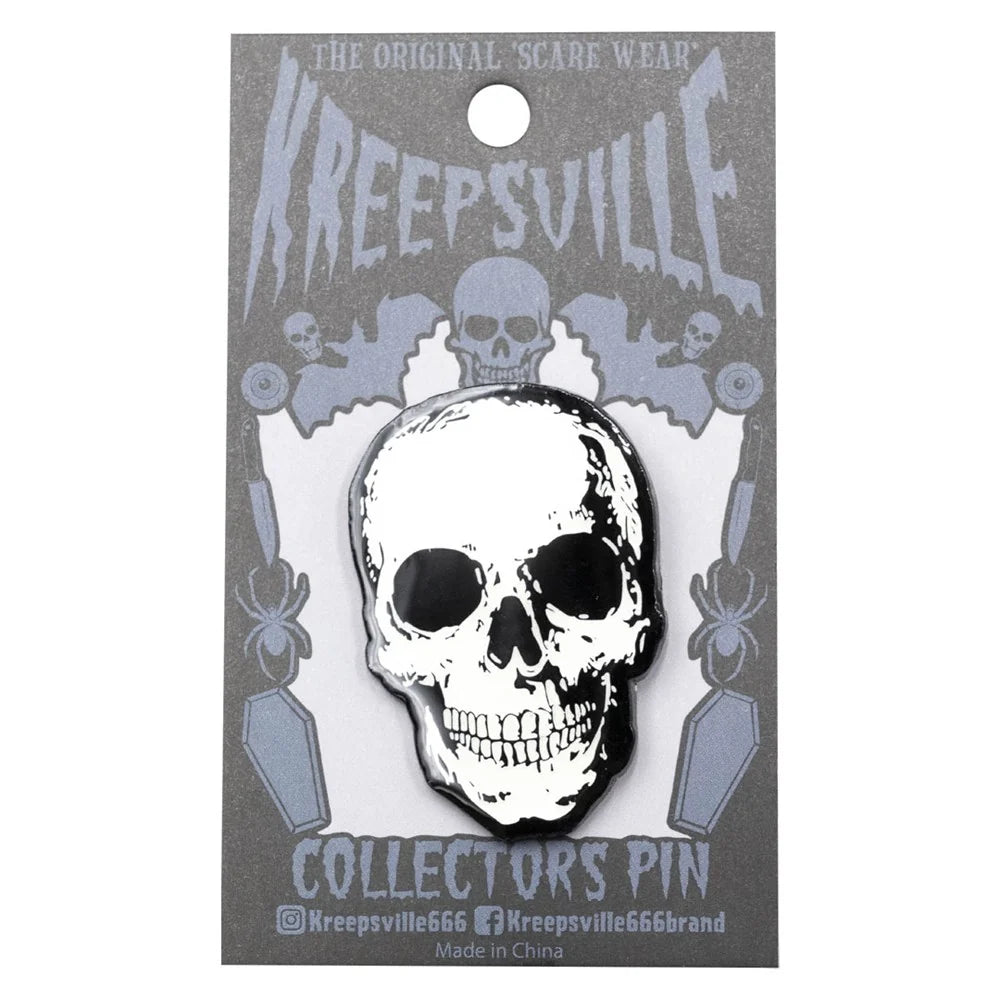 Kreepsville 666 Anatomical Skull Glow Enamel Pin