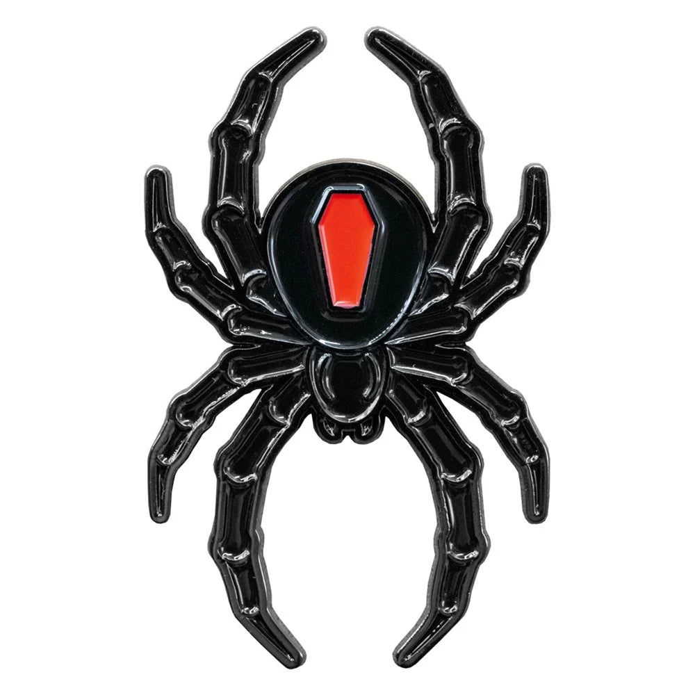 Kreepsville 666 Black Widow Spider Enamel Pin