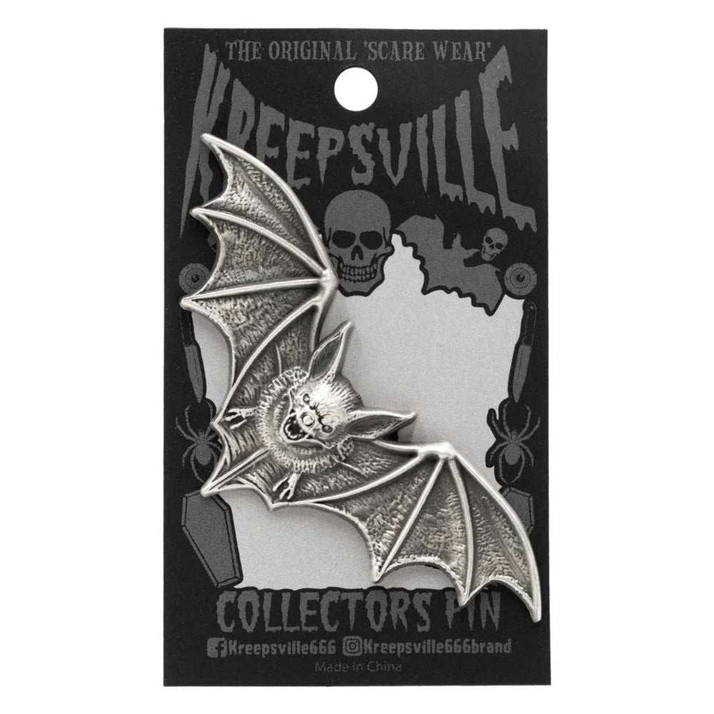 Kreepsville 666 Creature Of The Night Bat Pin Brooch