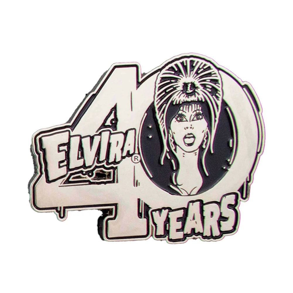 Kreepsville 666 Elvira 40 Years Logo Silver Enamel Pin