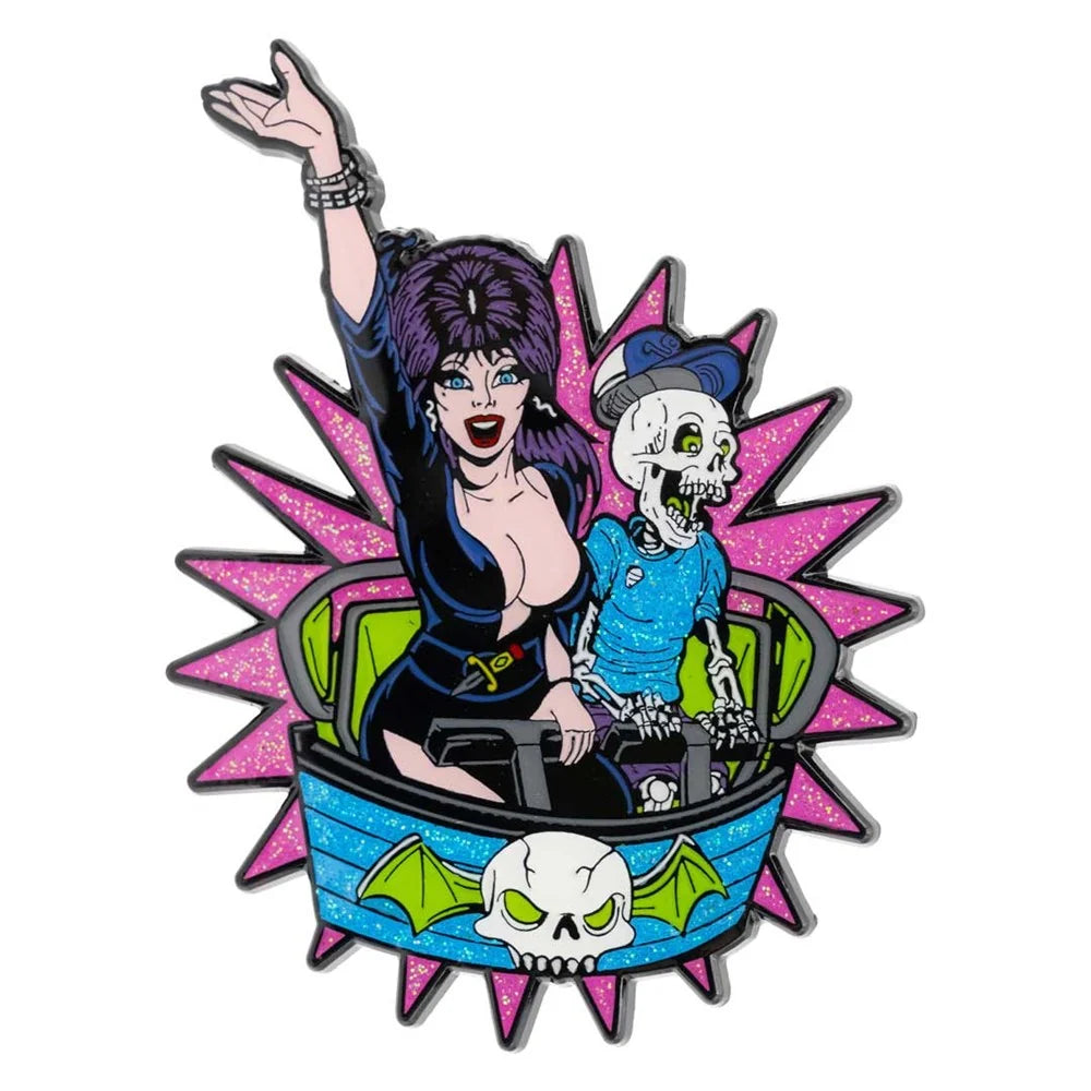 Kreepsville 666 Elvira Ghostcoaster Glitter Enamel Pin