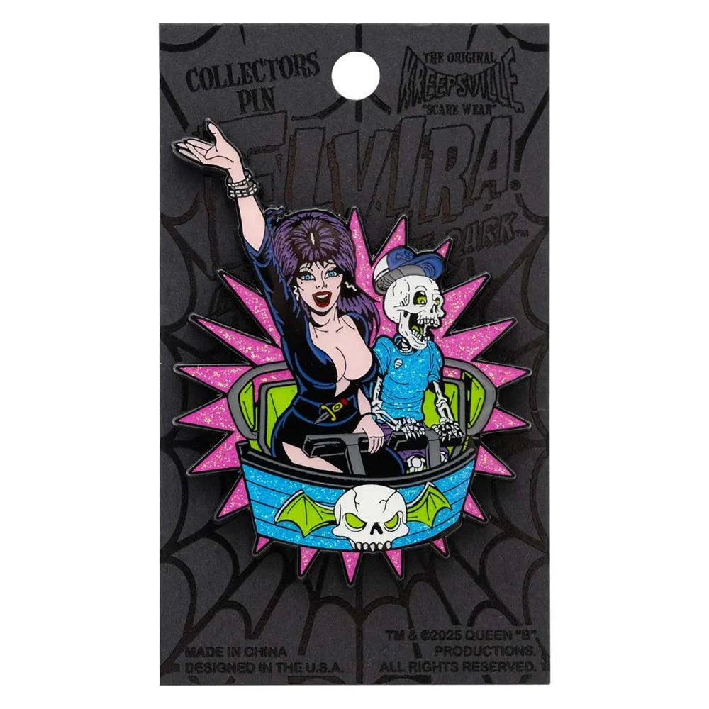 Kreepsville 666 Elvira Ghostcoaster Glitter Enamel Pin