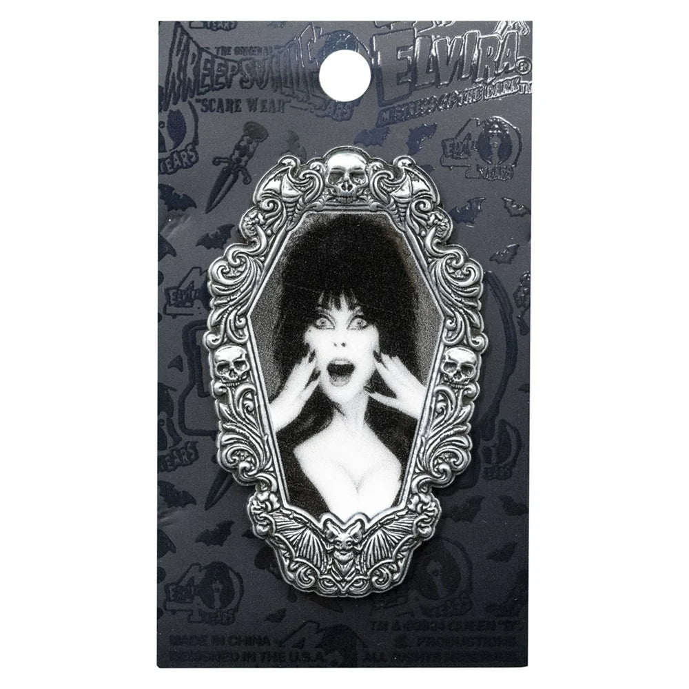 Kreepsville 666 Elvira Hands Gothic Frame Enamel Pin