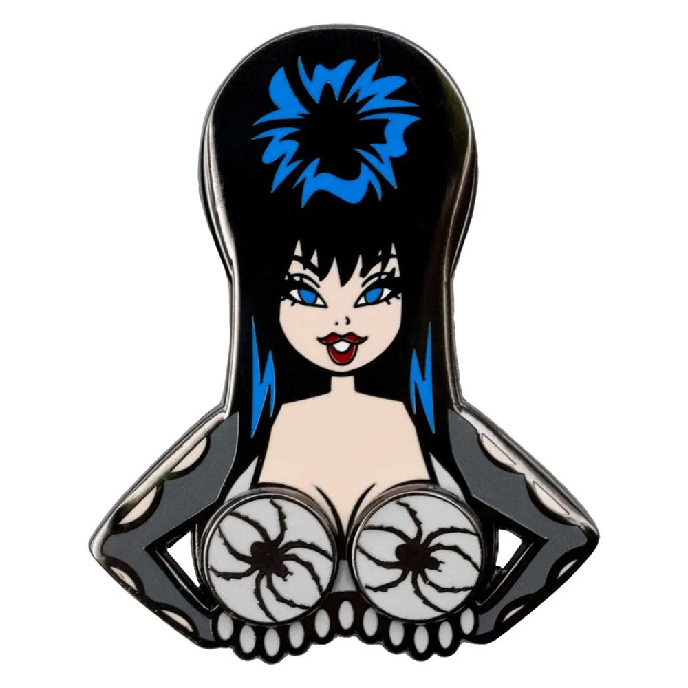 Kreepsville 666 Elvira Spinning Spiders Enamel Pin