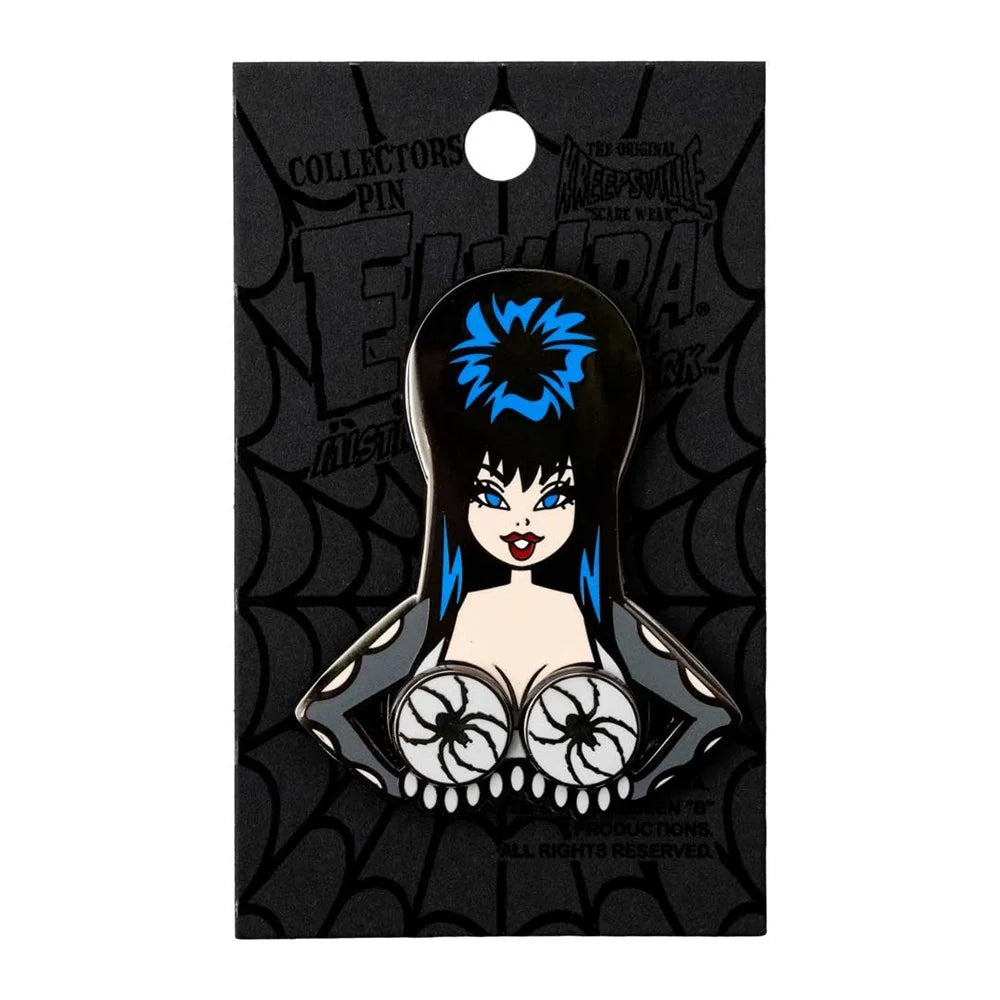 Kreepsville 666 Elvira Spinning Spiders Enamel Pin