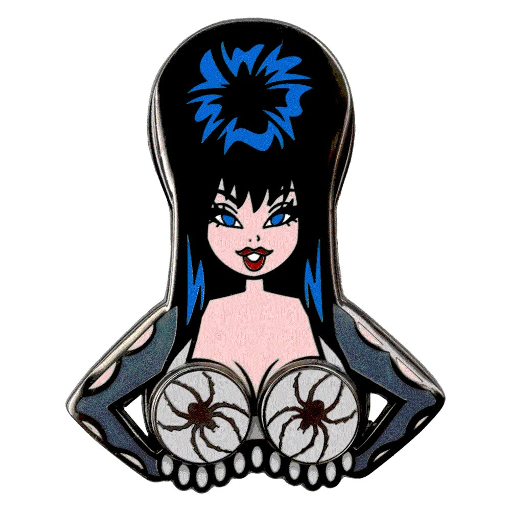 Kreepsville 666 Elvira Spinning Spiders Enamel Pin