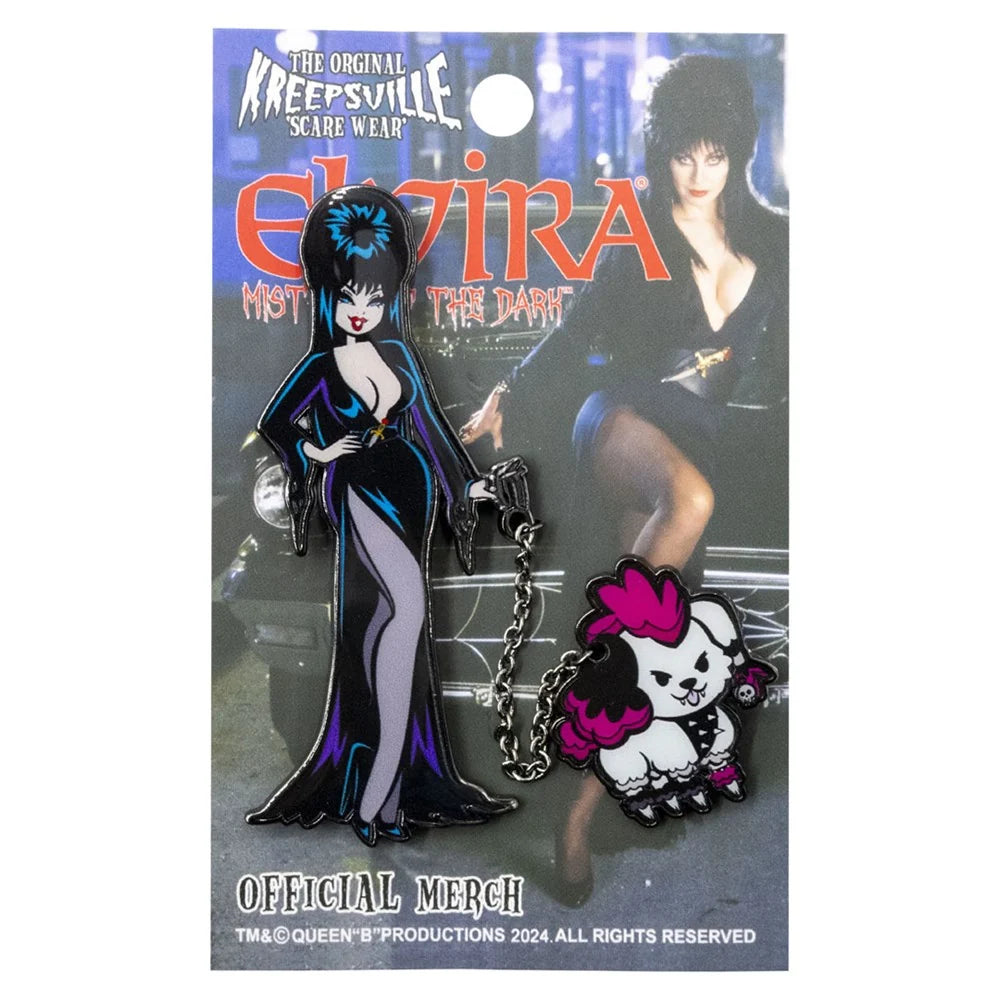 Kreepsville 666 Elvira Walking Gonk Enamel Pin Set