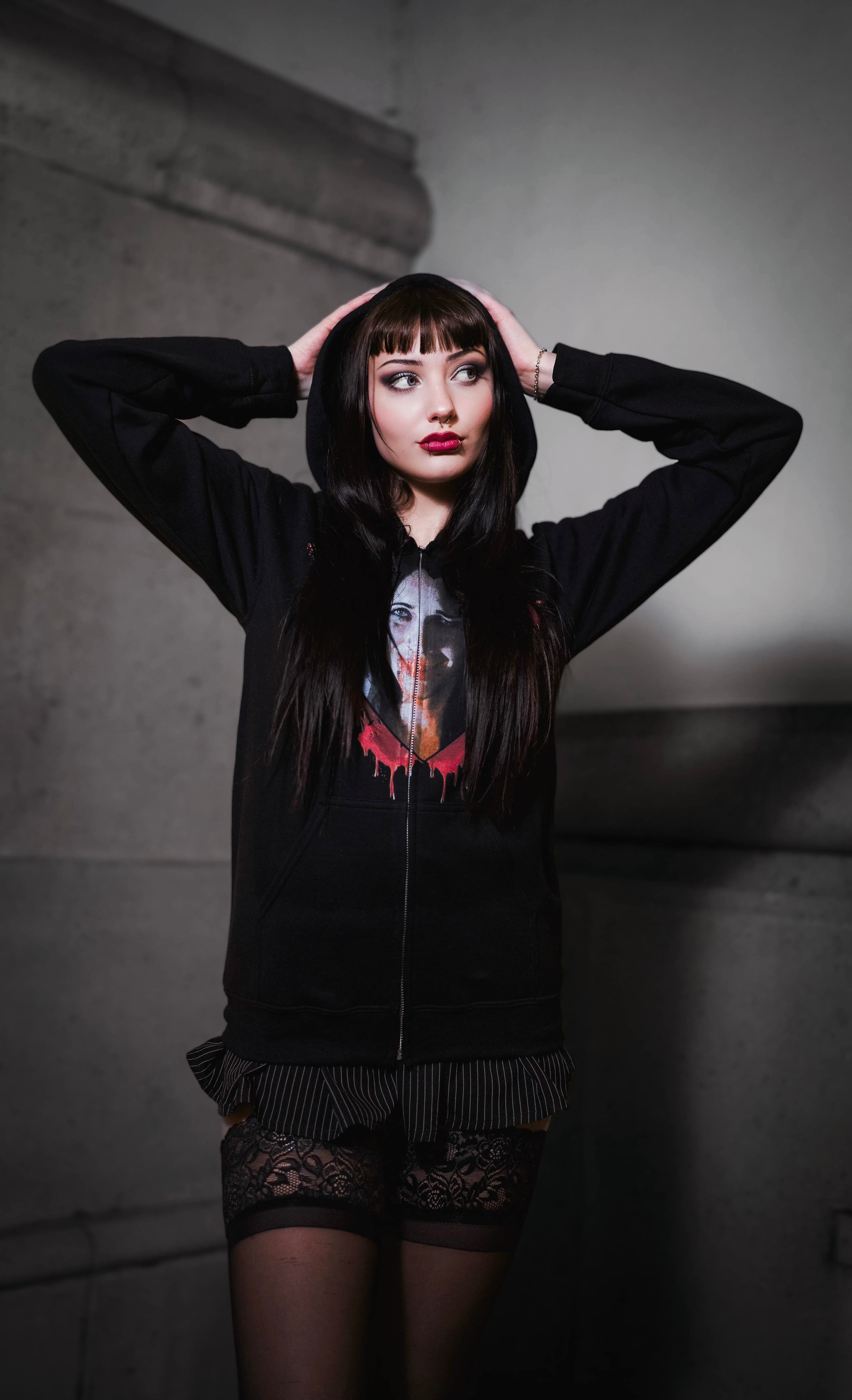 Vera's Eyecandy Jennifer's Body Horror Movie Zipped Hoodie