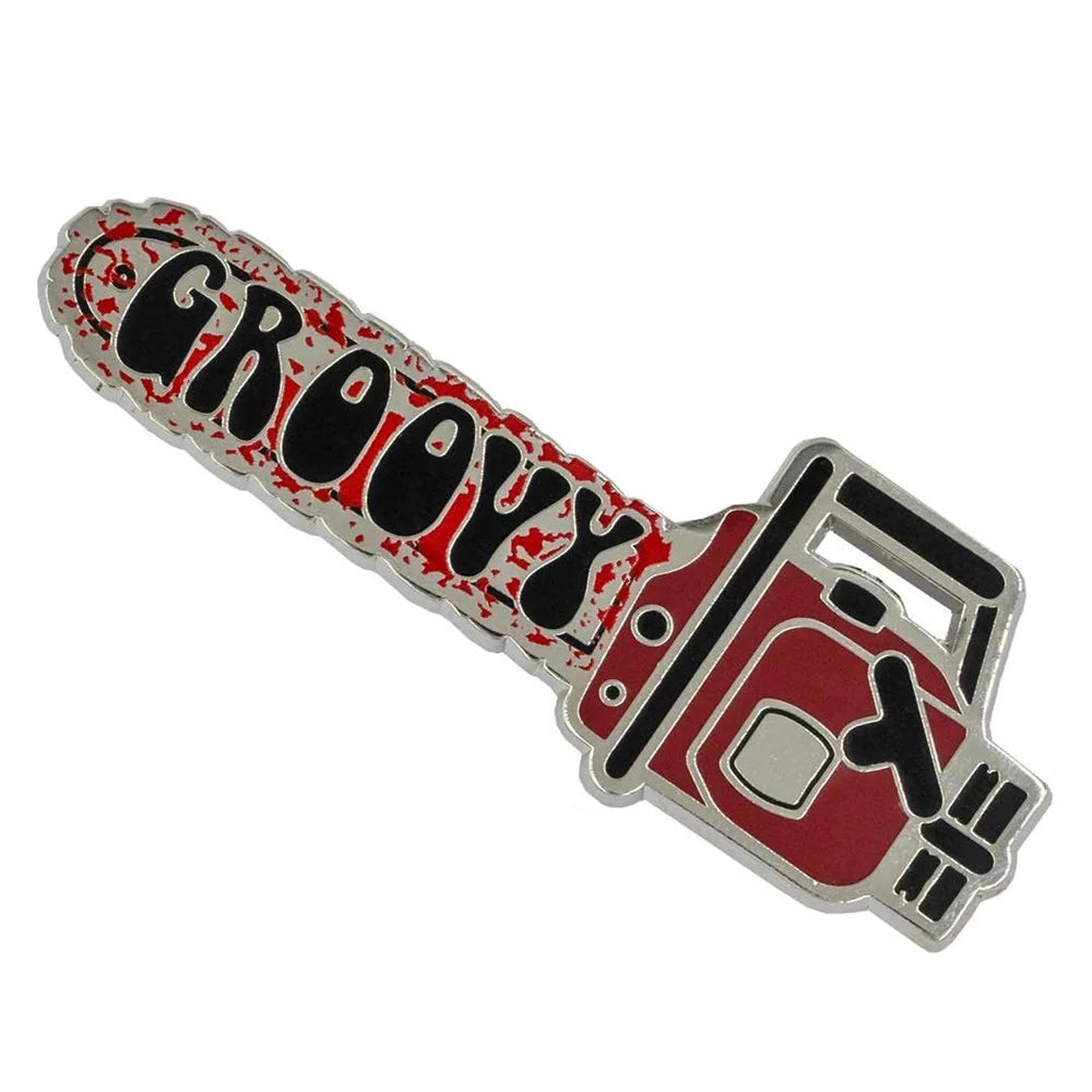 Kreepsville 666 Groovy Chainsaw Enamel Pin