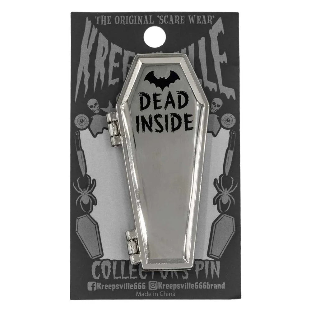 Kreepsville 666 Dead Inside Open Coffin Enamel Pin