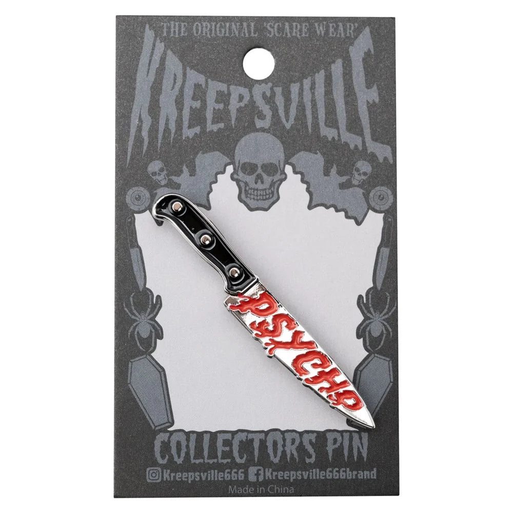 Kreepsville 666 Psycho Knife Enamel Pin