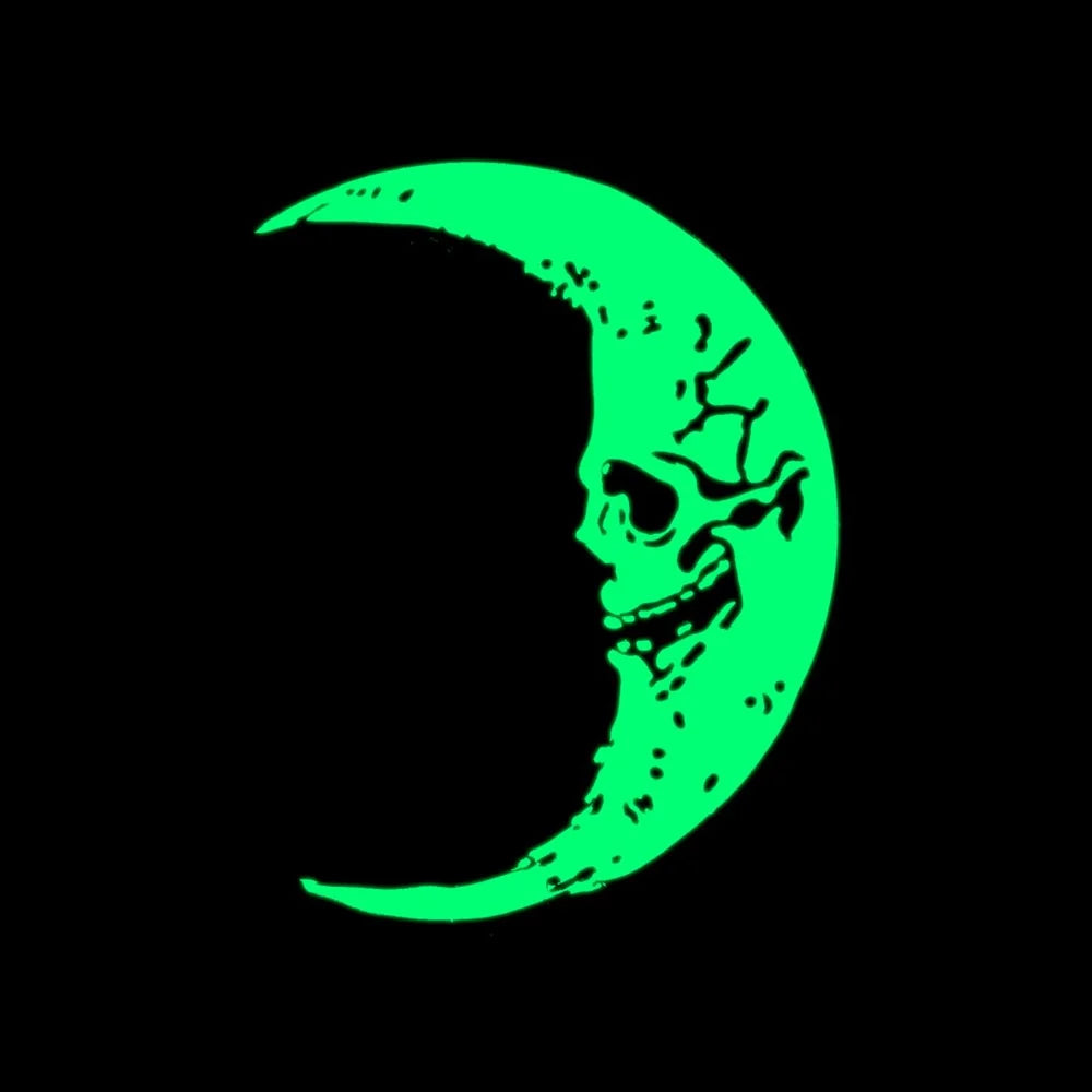 Kreepsville 666 Skull Crescent Moon Glow Enamel Pin