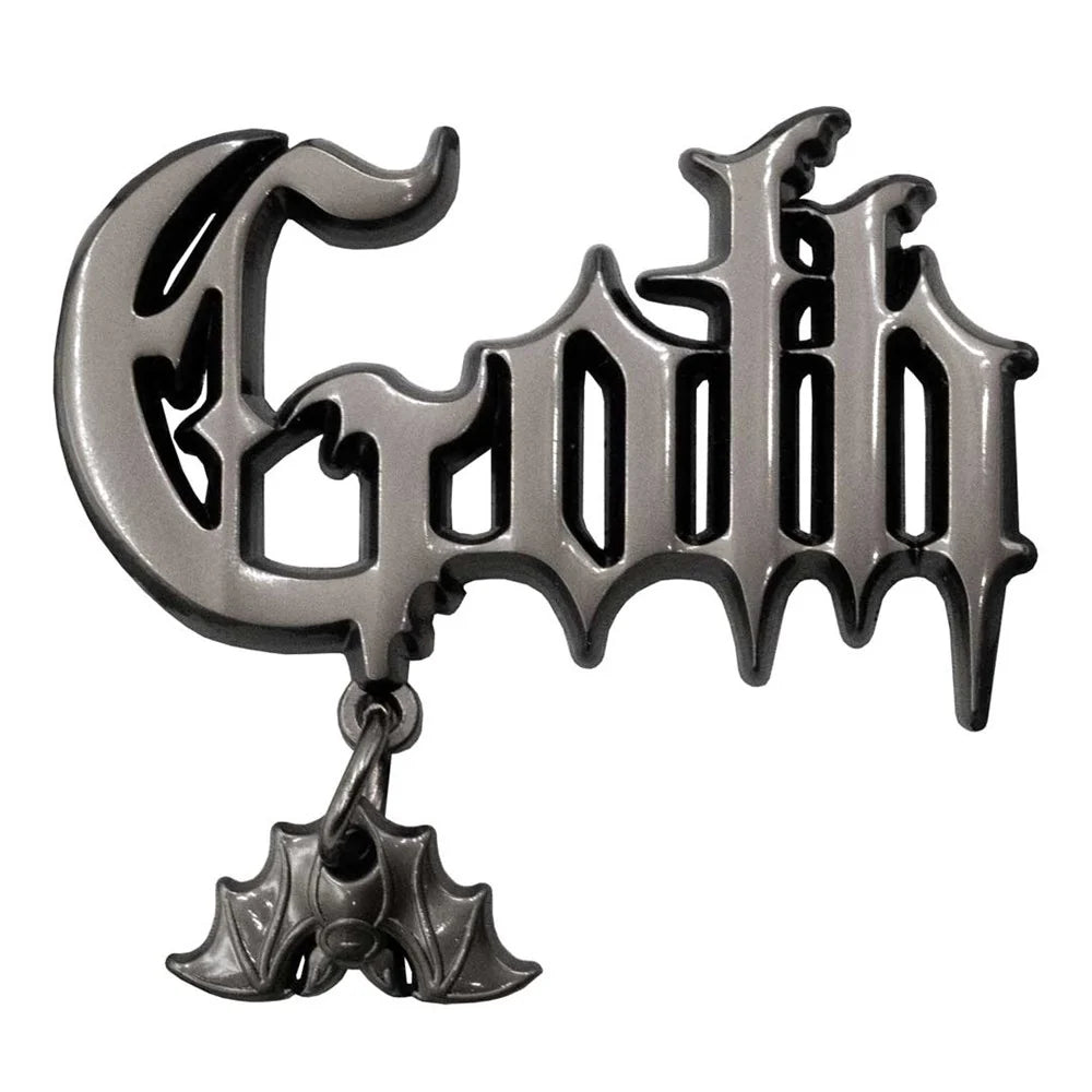 Kreepsville 666 Goth Text Enamel Pin