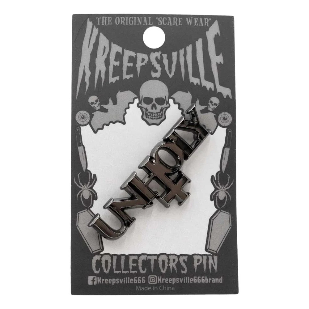 Kreepsville 666 Unholy Text Enamel Pin