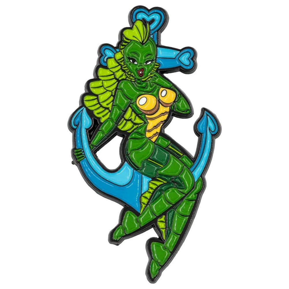 Kreepsville 666 Creature Girl Anchor Glitter Enamel Pin