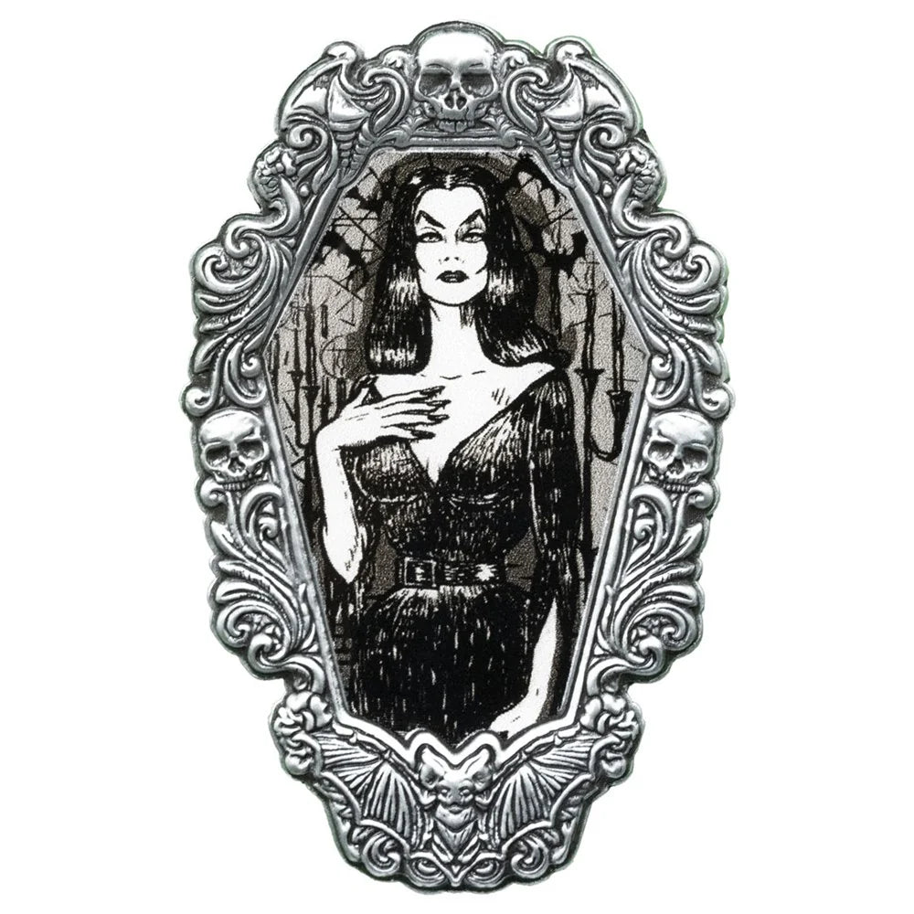 Kreepsville 666 Vampira Gorey Gothic Frame Enamel Pin