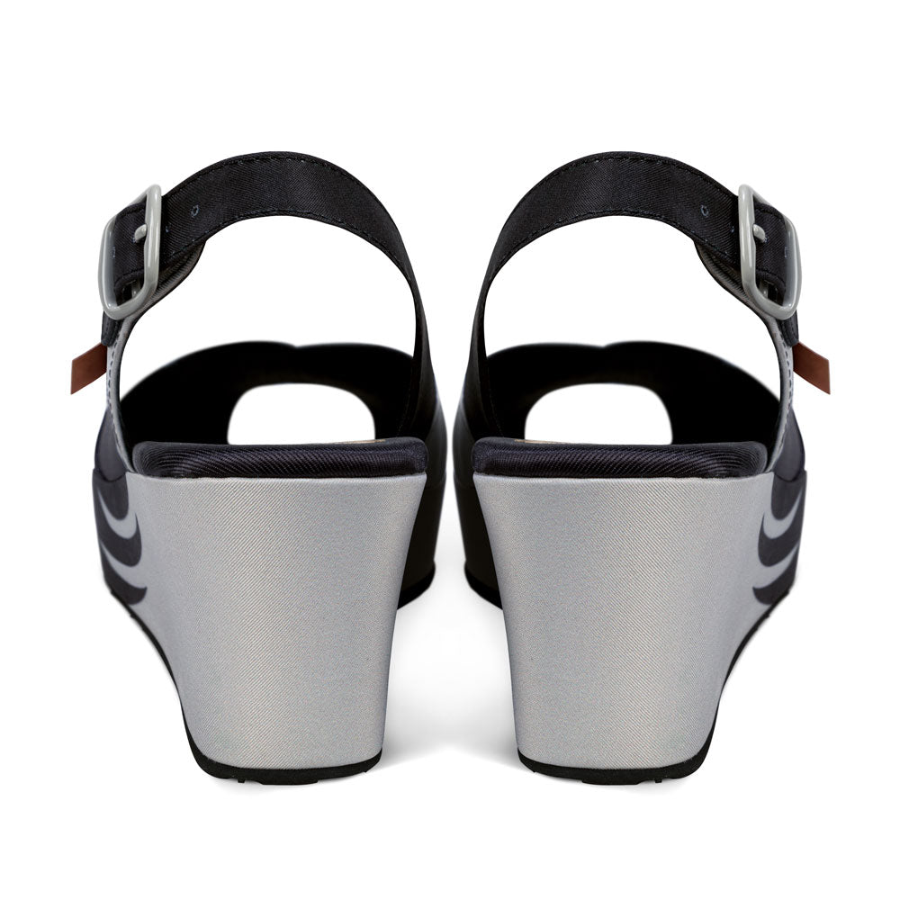 Chocolaticas® Black Birds Slingback Sandal