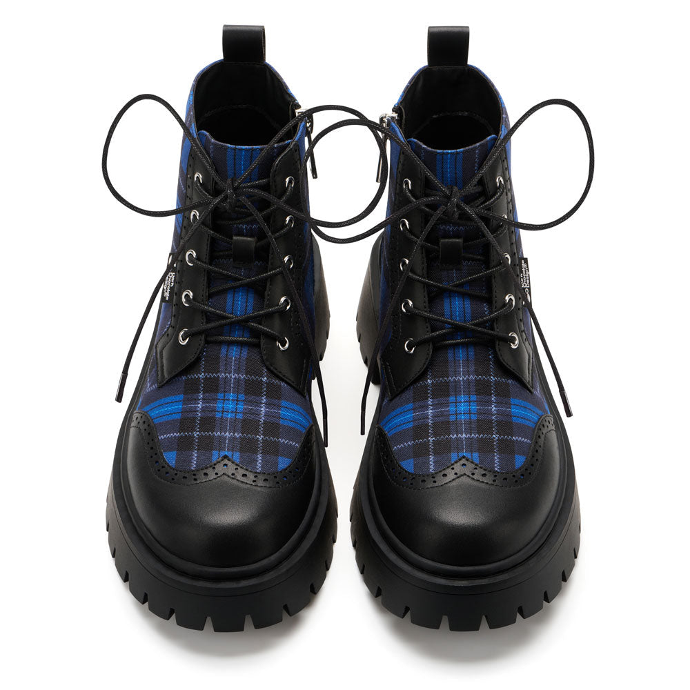 Chocolaticas® Blue Tartan Women's  Boots