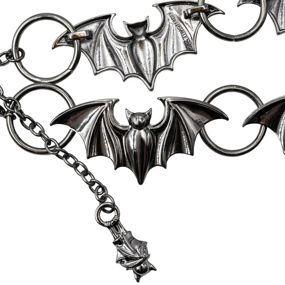 Kreepsville 666 Batty Bats Black Chain Belt