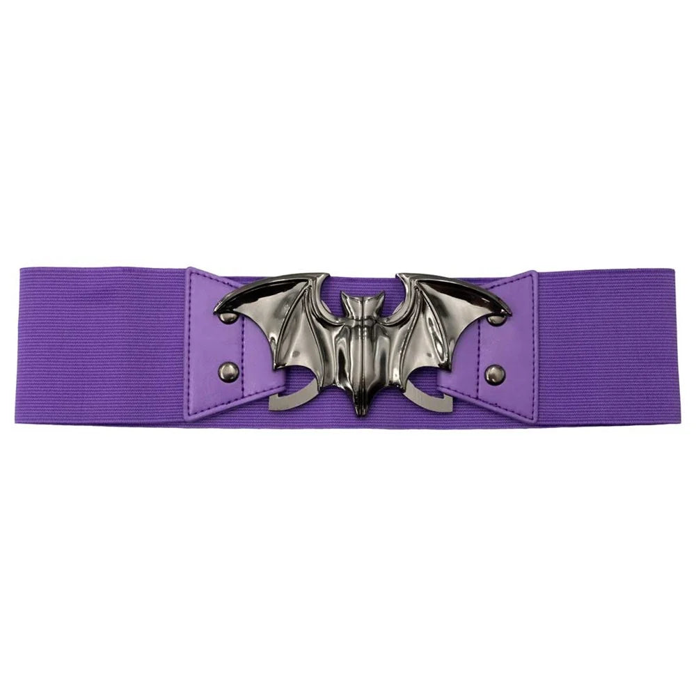 Kreepsville 666 Elastic Waist Belt Bat Purple