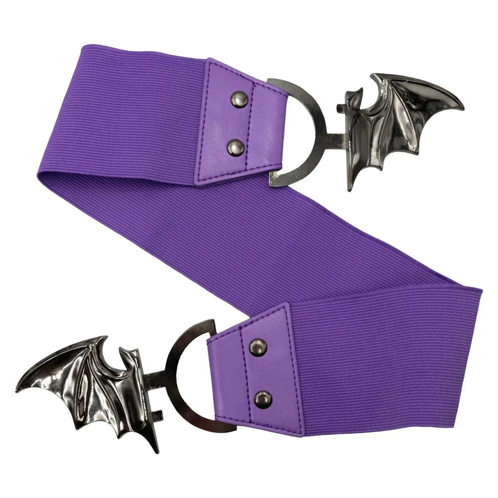 Kreepsville 666 Elastic Waist Belt Bat Purple