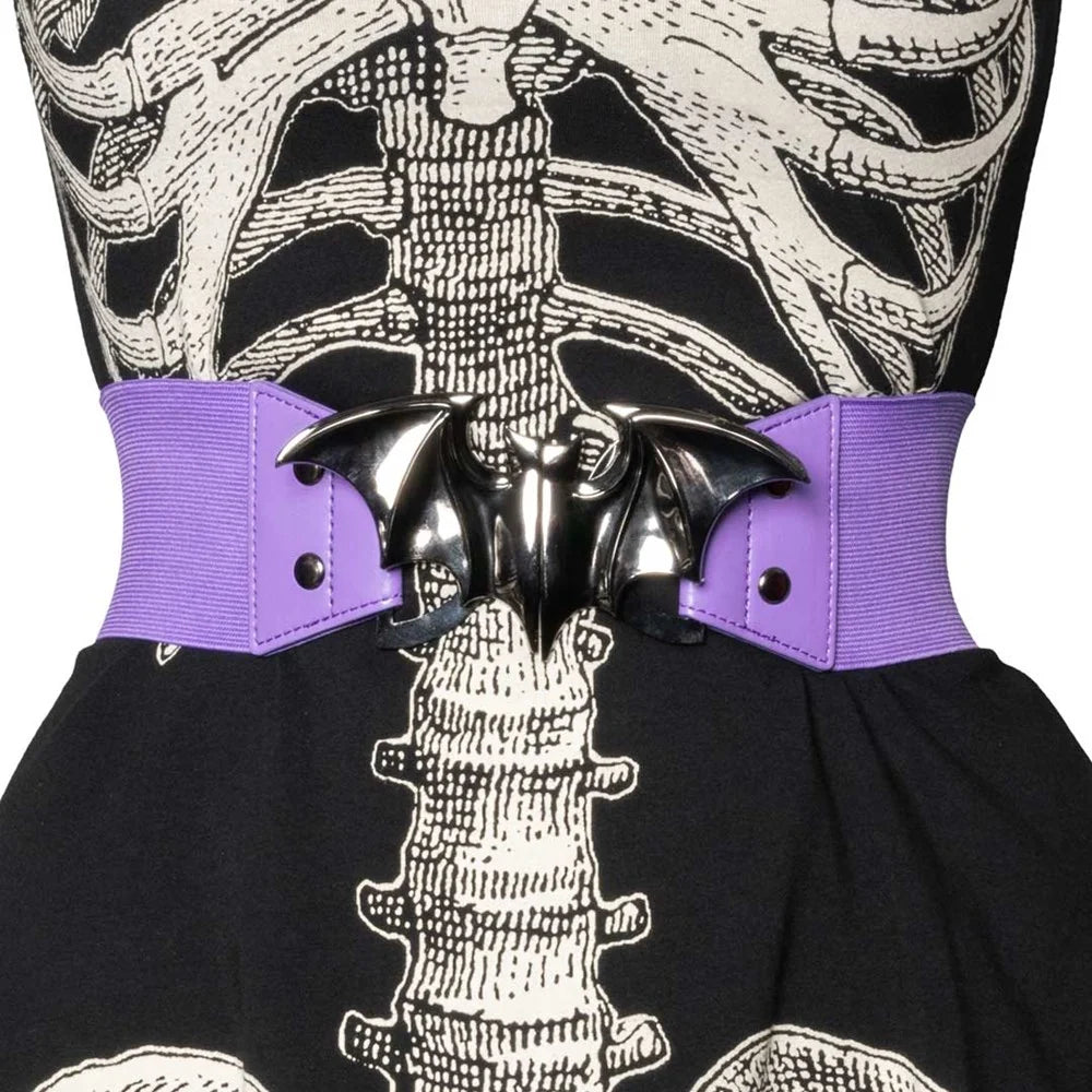 Kreepsville 666 Elastic Waist Belt Bat Purple