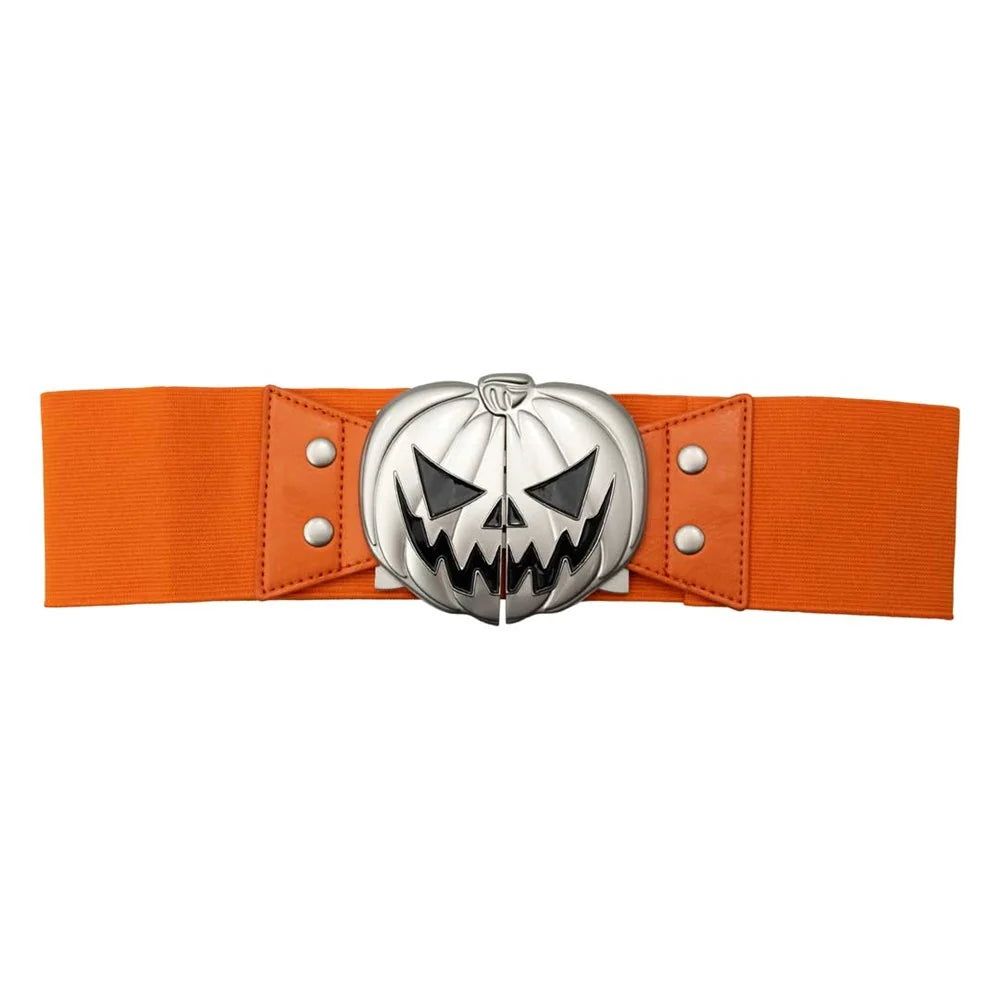 Kreepsville 666 Elastic Waist Belt Trick or Treat Pumpkin Orange
