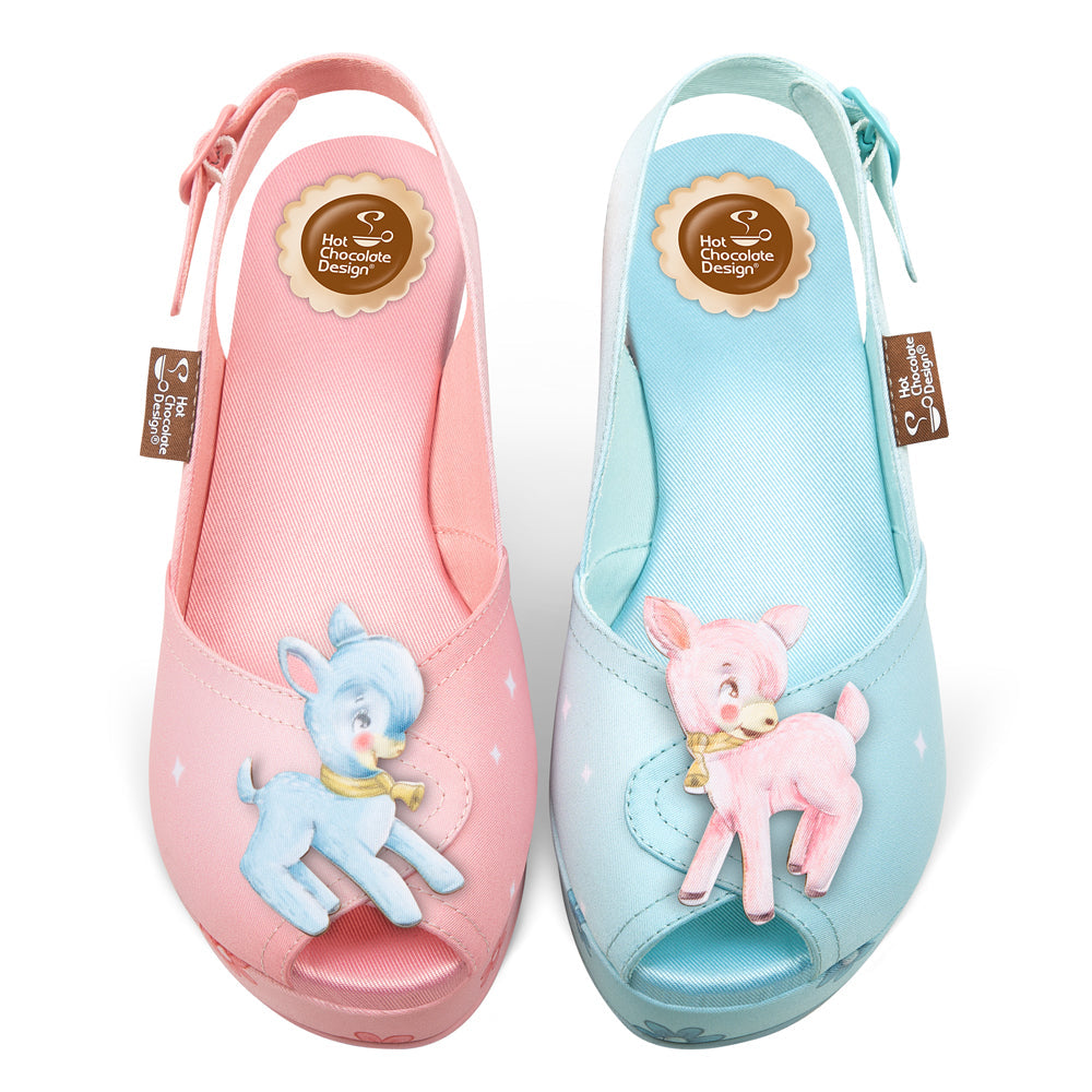 Chocolaticas® Deer Pastel Slingback Sandal