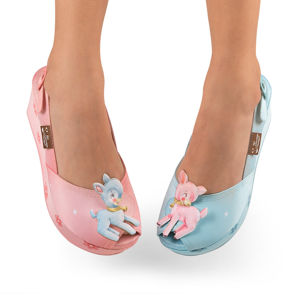 Chocolaticas® Deer Pastel Slingback Sandal