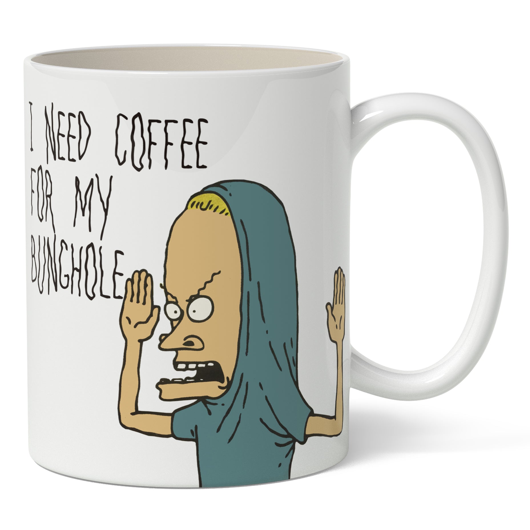 Original Underground Beavis "I Need Coffee" Mug