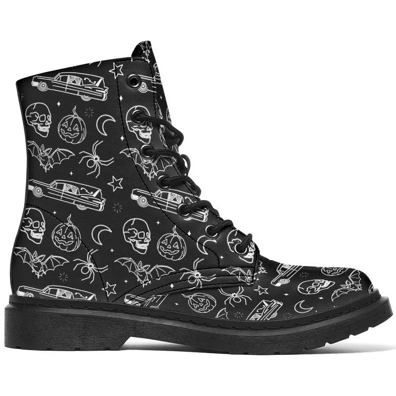 Witchwood Vegan Unisex Hearse Halloween Combat Boots