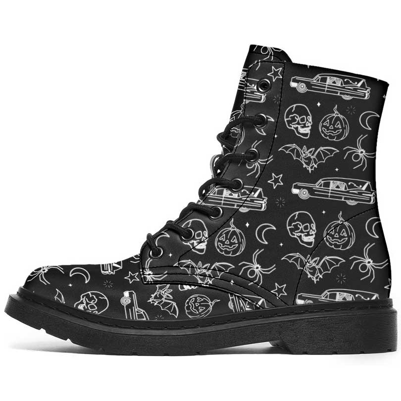 Witchwood Vegan Unisex Hearse Halloween Combat Boots