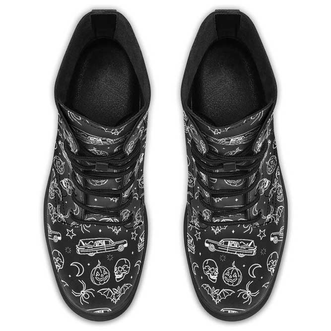 Witchwood Vegan Unisex Hearse Halloween Combat Boots