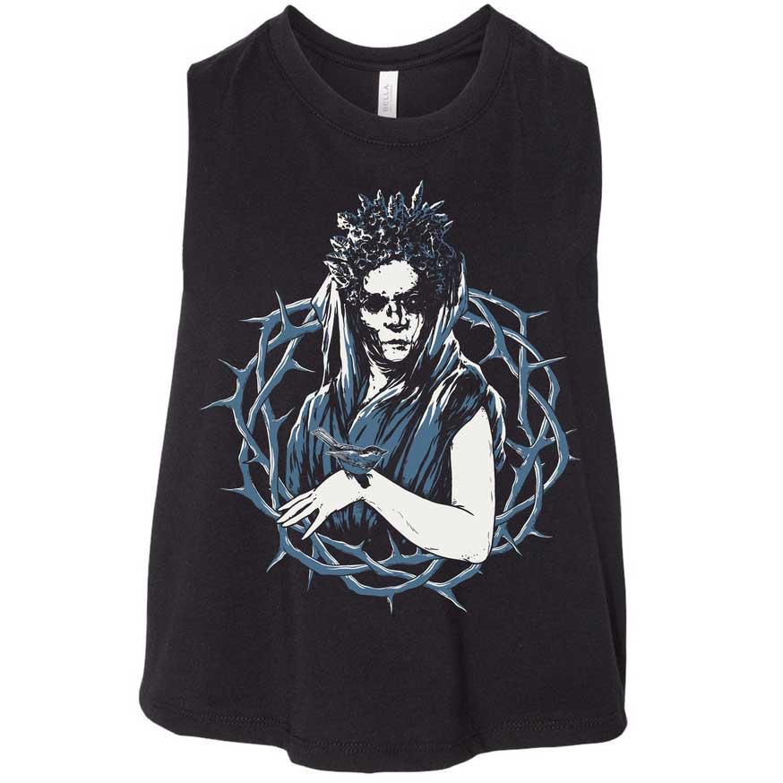 Fingers Duke Pareidolia Racerback Crop Tank Top