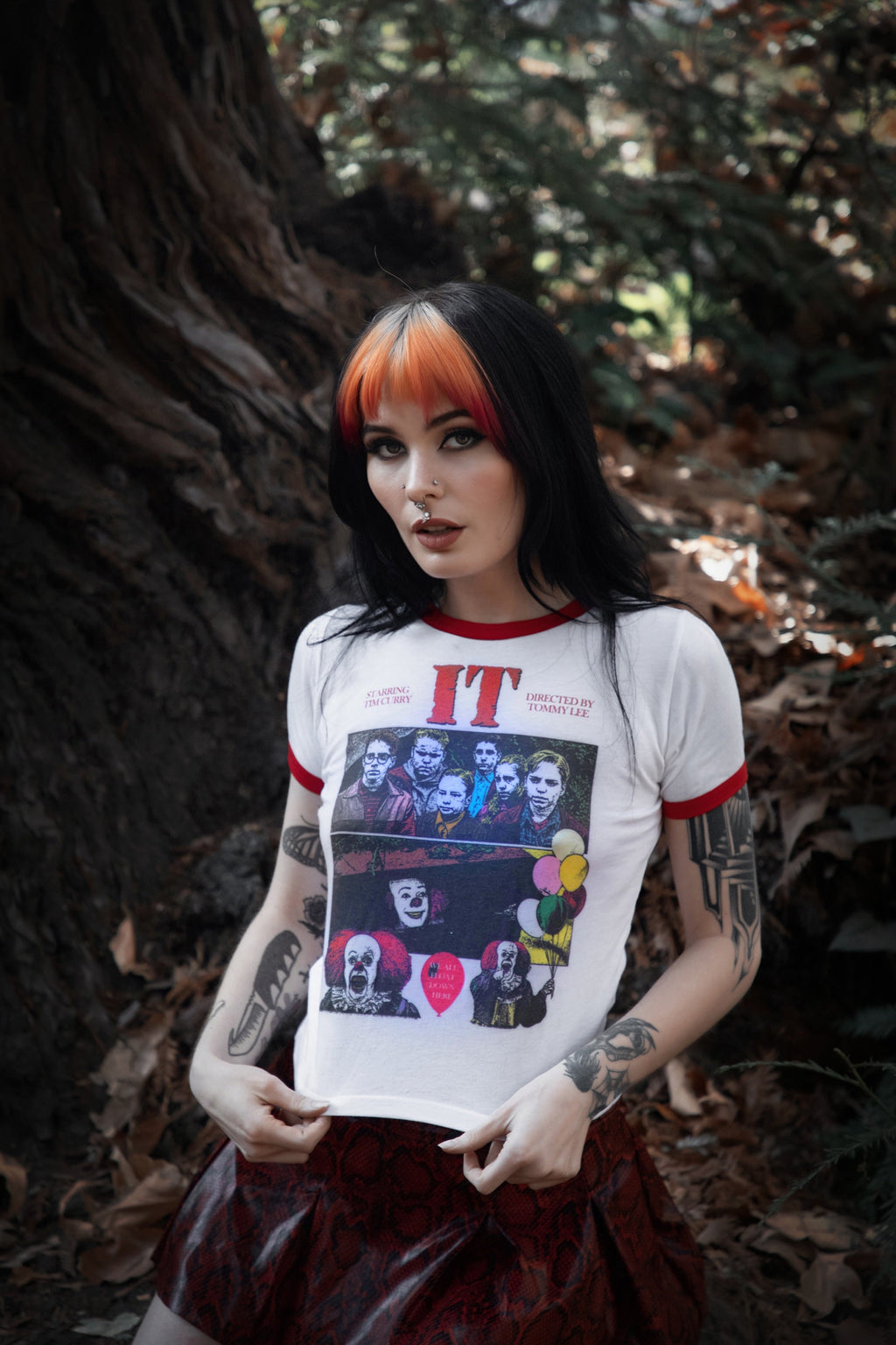 Vera's Eyecandy IT Pennywise We All Float Ringer Tee