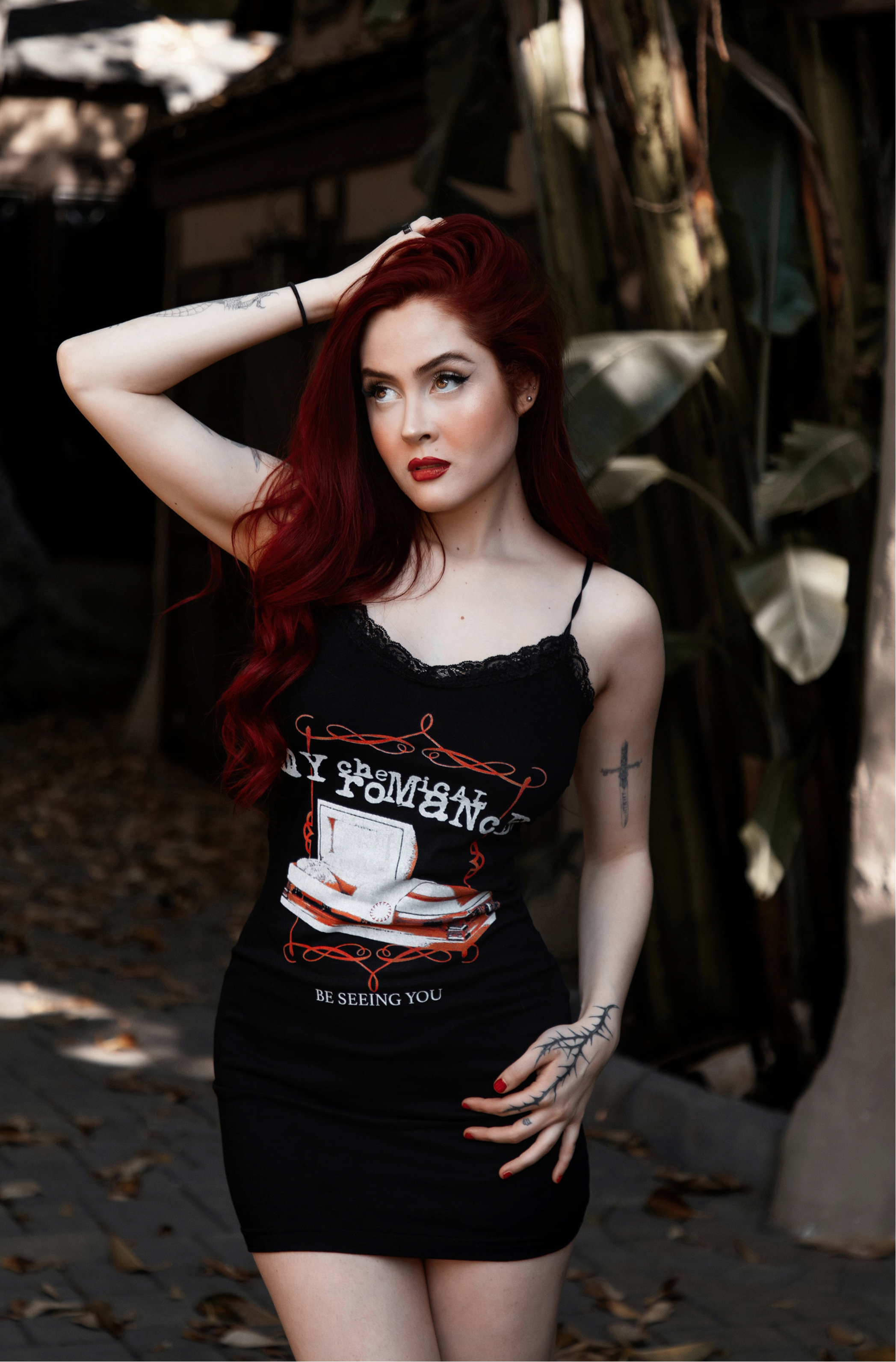 Vera's Eyecandy My Chemical Romance Be Seeing You Lace Strap Dress