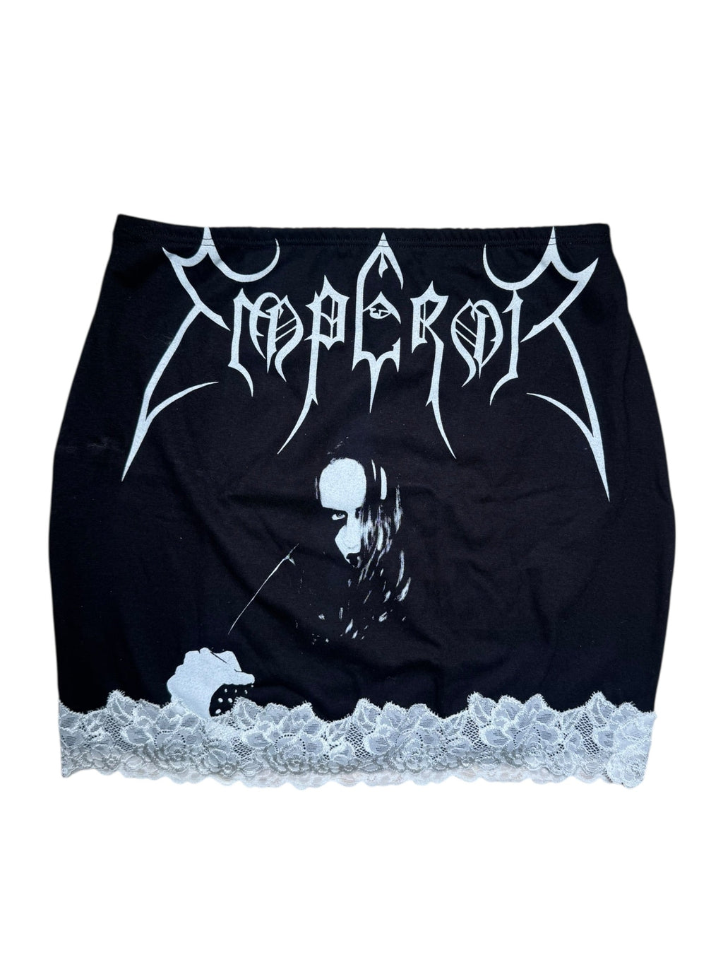 Vera's Eyecandy Emperor Black Metal Band Lace Skirt