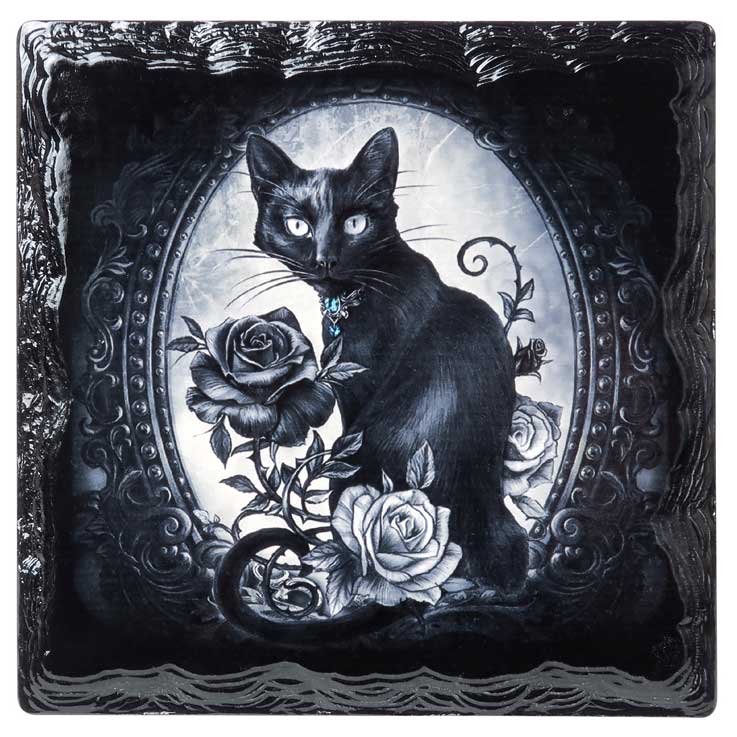 Alchemy Gothic Ceramic Drink Coaster Black Cat Paracelsus CC14