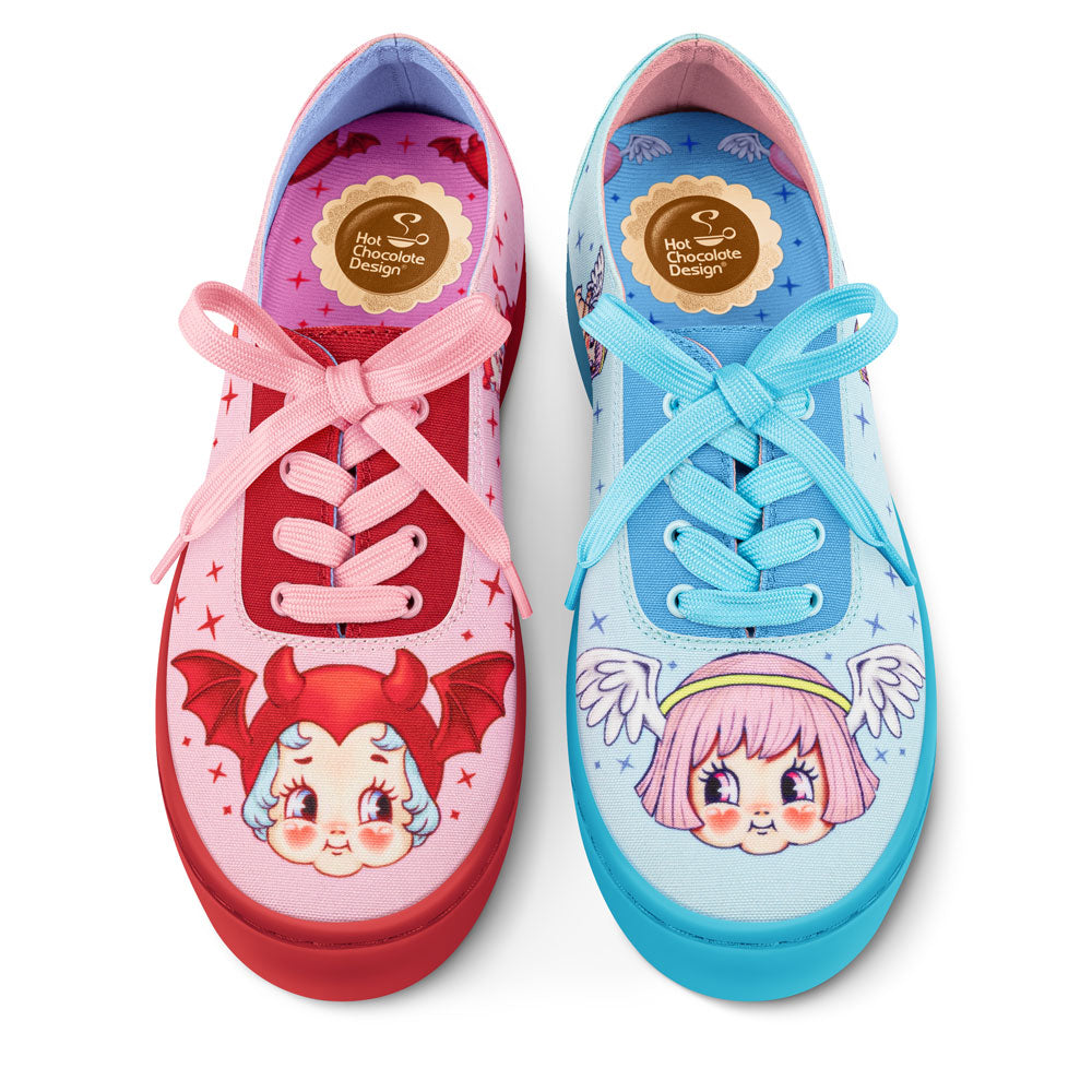 Cherub & Devil Pink Blue Sneaker