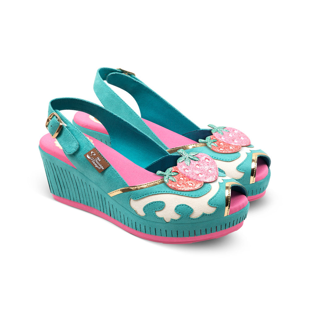 Chocolaticas® Country Star Slingback Wedge Sandal