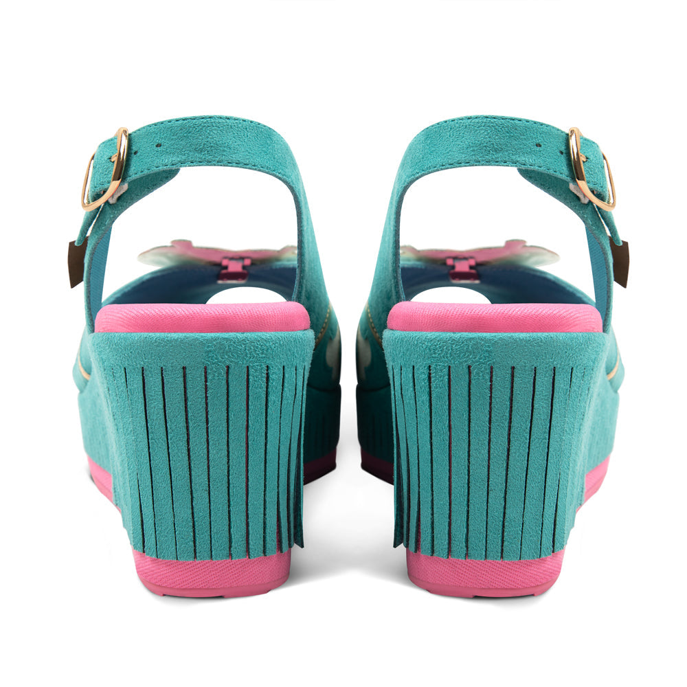 Chocolaticas® Country Star Slingback Wedge Sandal