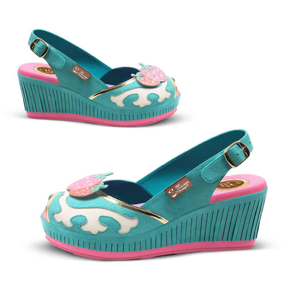 Chocolaticas® Country Star Slingback Wedge Sandal