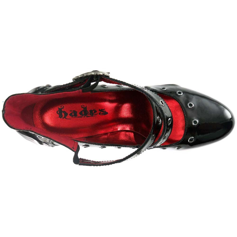 Hades CROW Black Eyelet Pump High Spinal Heel Platform